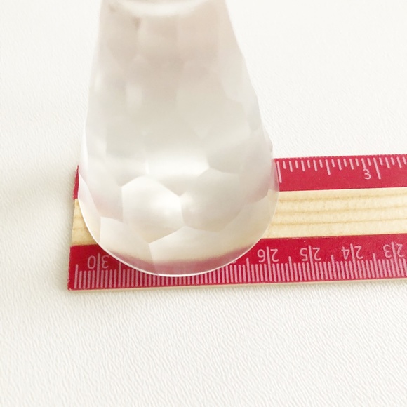 3-Martini Glass Frosted Honeycomb Weighted Stem 2" Thick Hand Blown Z Gallerie? - Picture 11 of 11